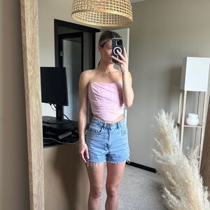 Pink corset crop top from SHEIN. Never worn. Size XS but runs large.